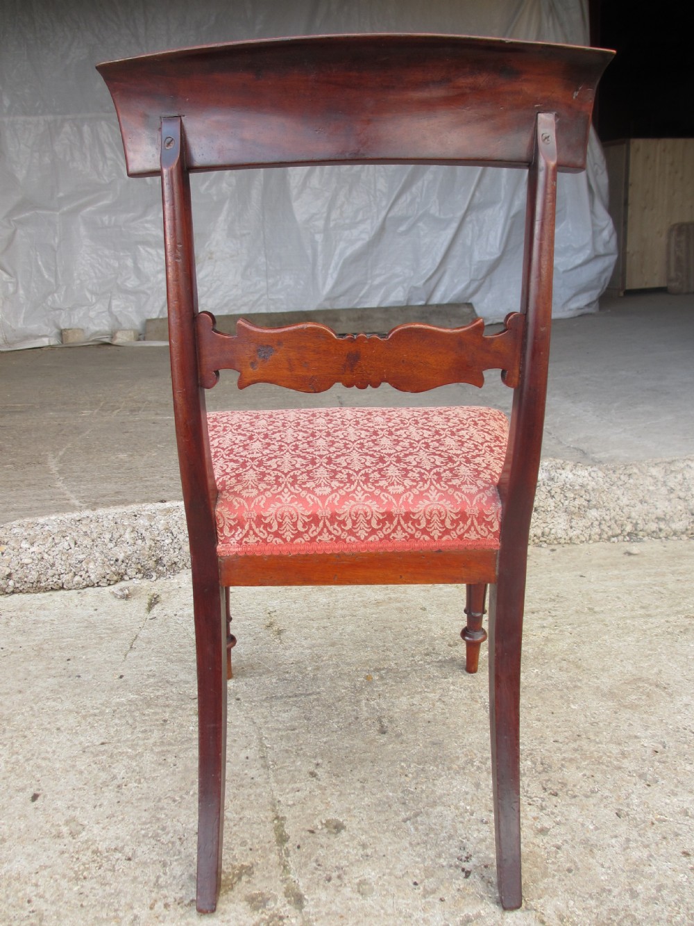 Set of four Victorian mahogany bar back dining chairs  View XII