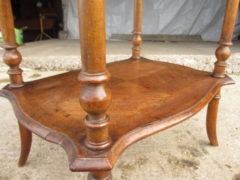 French walnut and mahogany sewing work table View VII