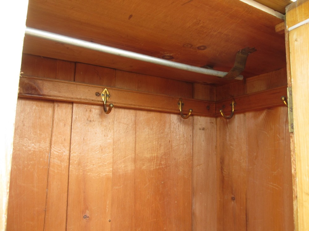 Victorian scumbled painted pine wardrobe  View VI