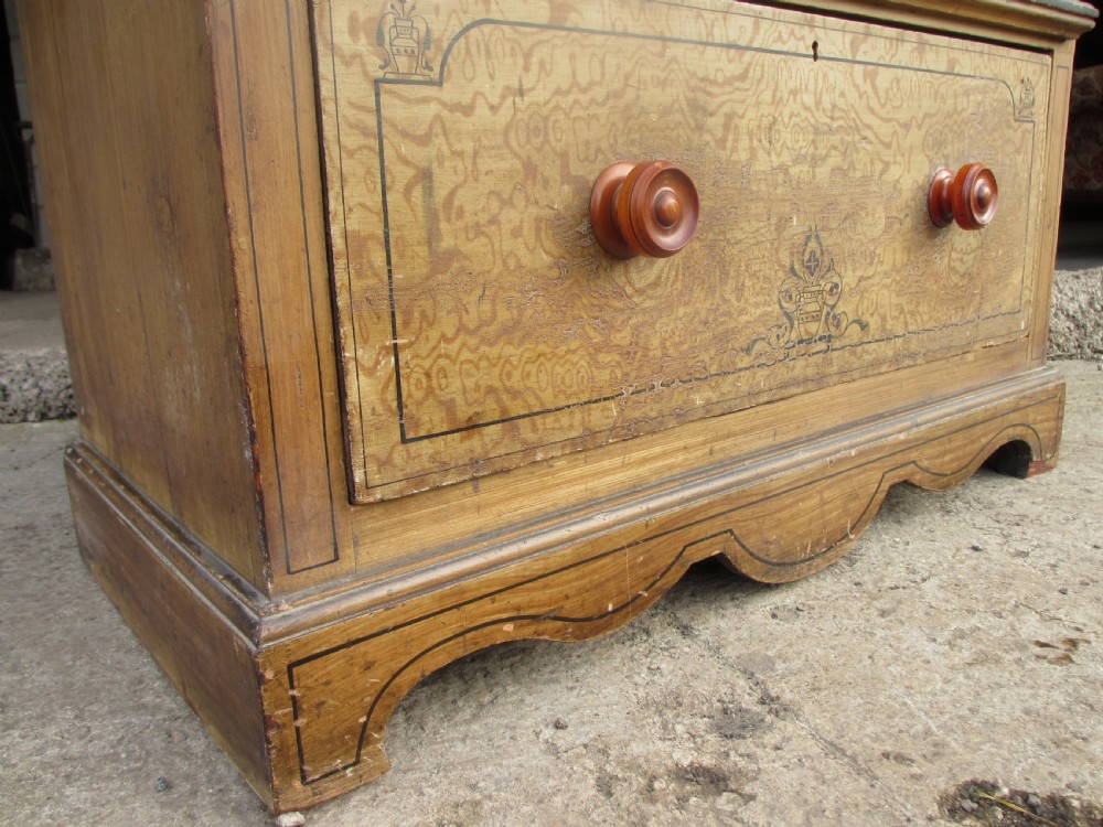 Victorian scumbled painted pine wardrobe  View VII