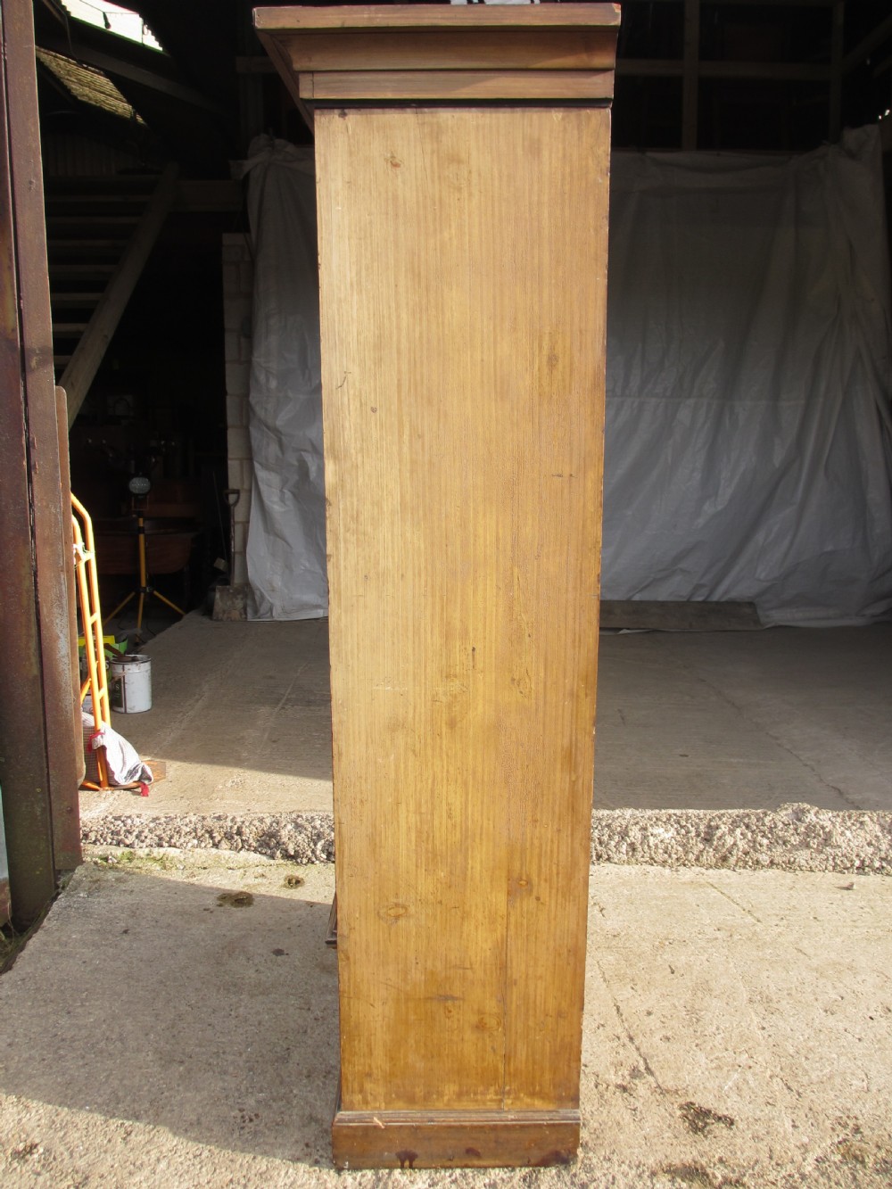 Victorian scumbled painted pine wardrobe  View XI