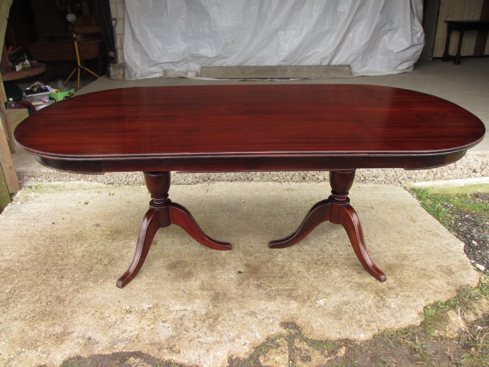 Regency style mahogany d-end dining table 