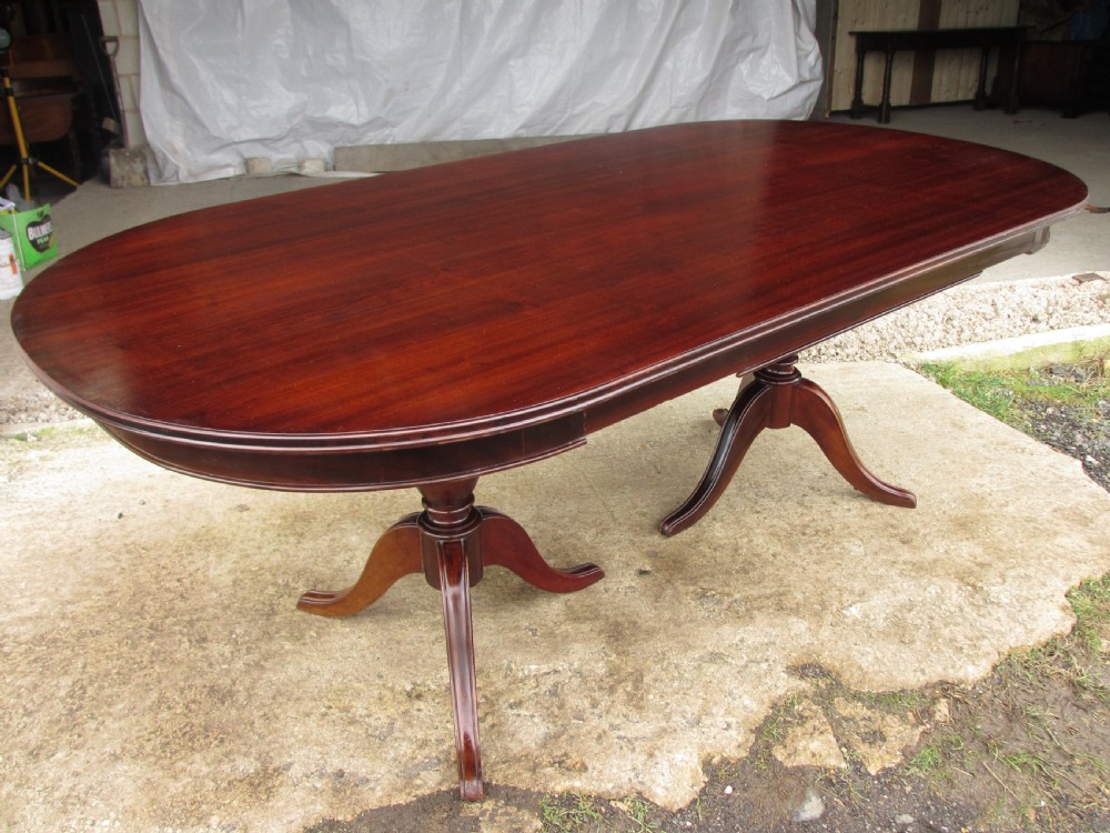 Regency style mahogany d-end dining table  View II