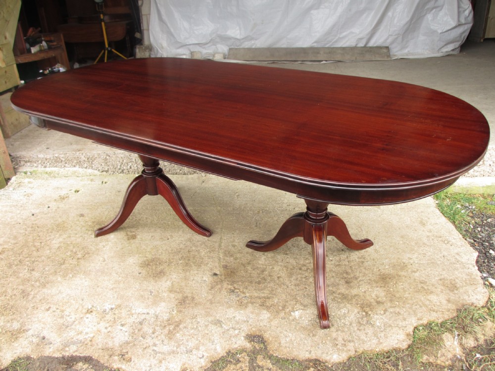 Regency style mahogany d-end dining table  View III