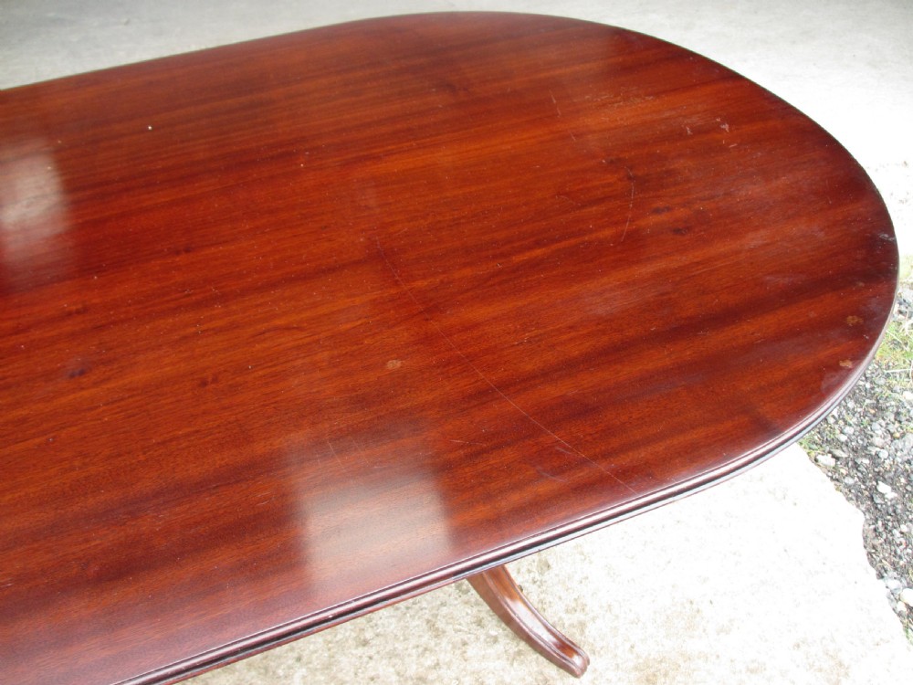 Regency style mahogany d-end dining table  View IV