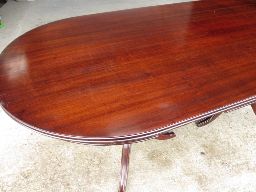 Regency style mahogany d-end dining table  View V