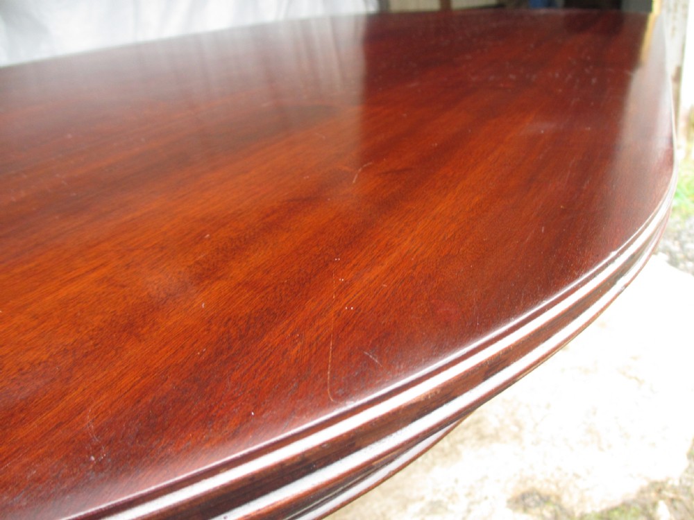 Regency style mahogany d-end dining table  View VI