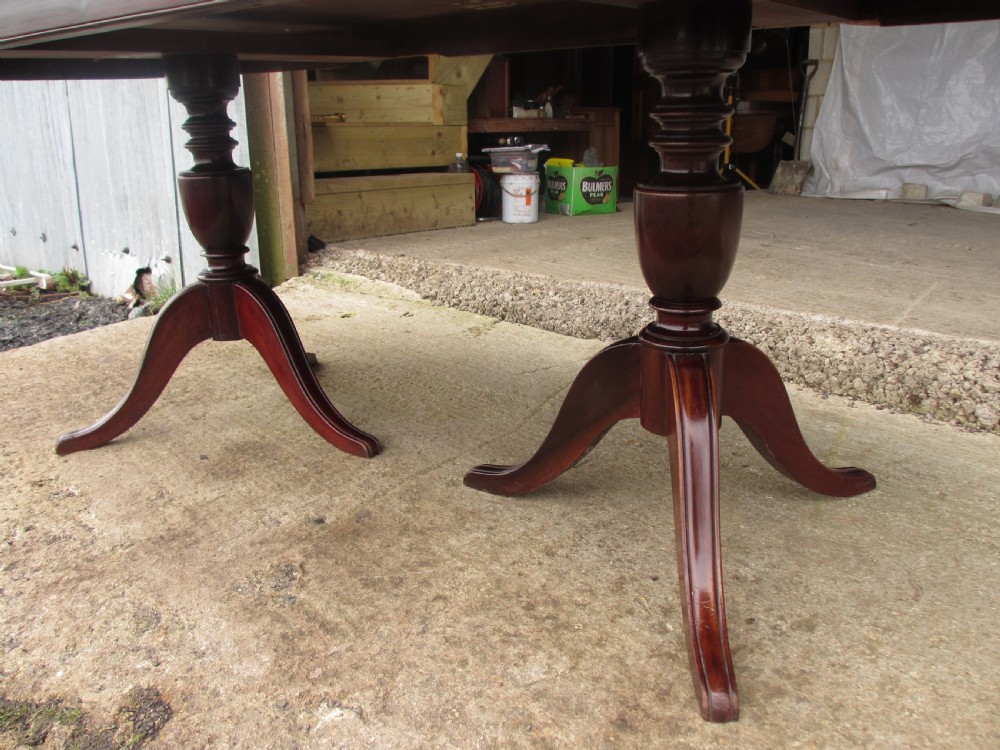 Regency style mahogany d-end dining table  View VII