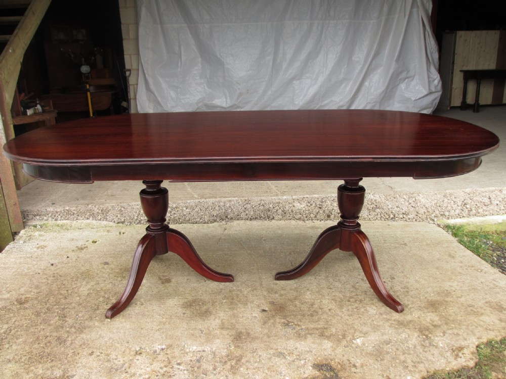 Regency style mahogany d-end dining table  View XI