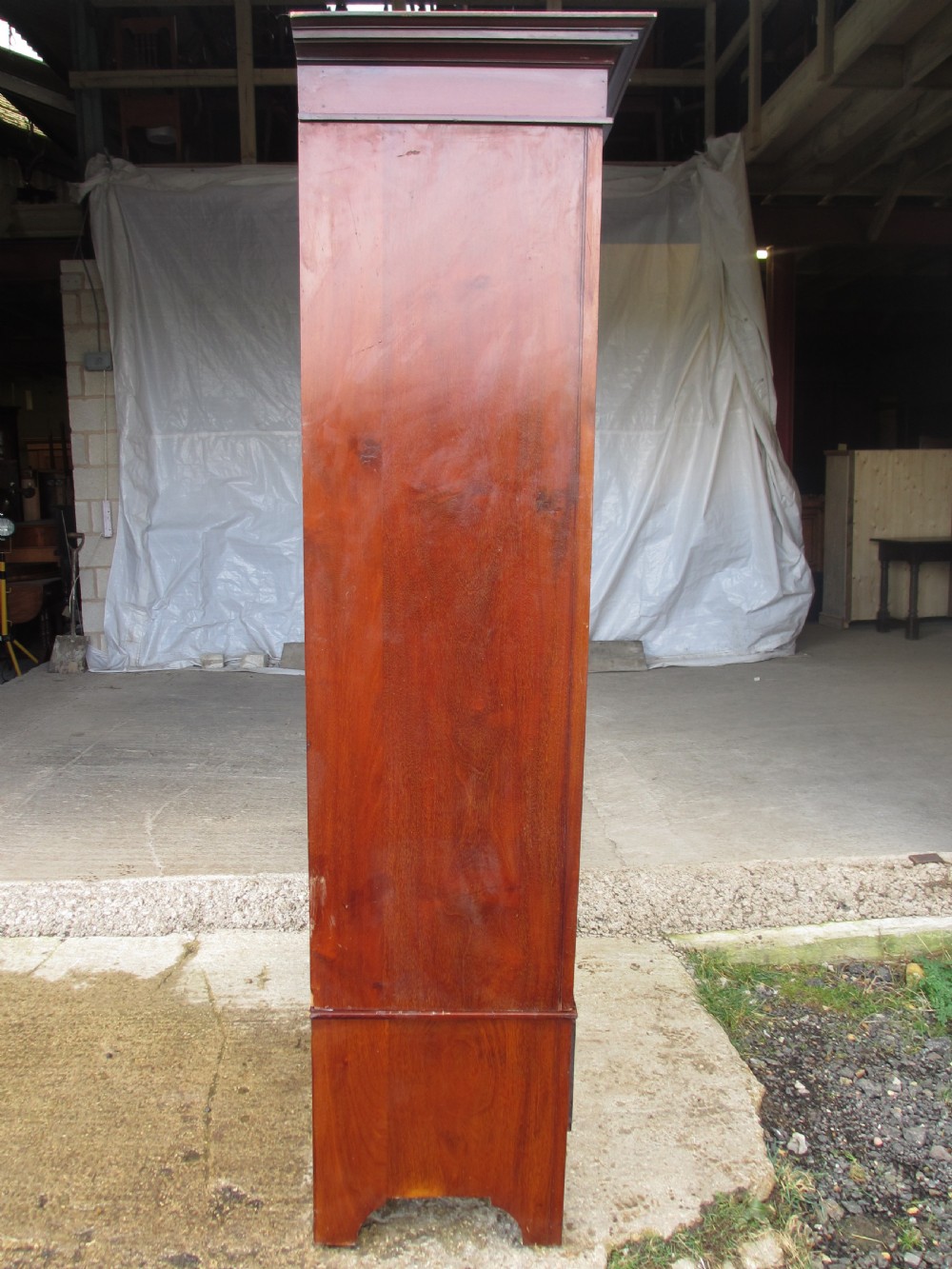 Edwardian inlaid mahogany Sheraton revival wardrobe  View XI