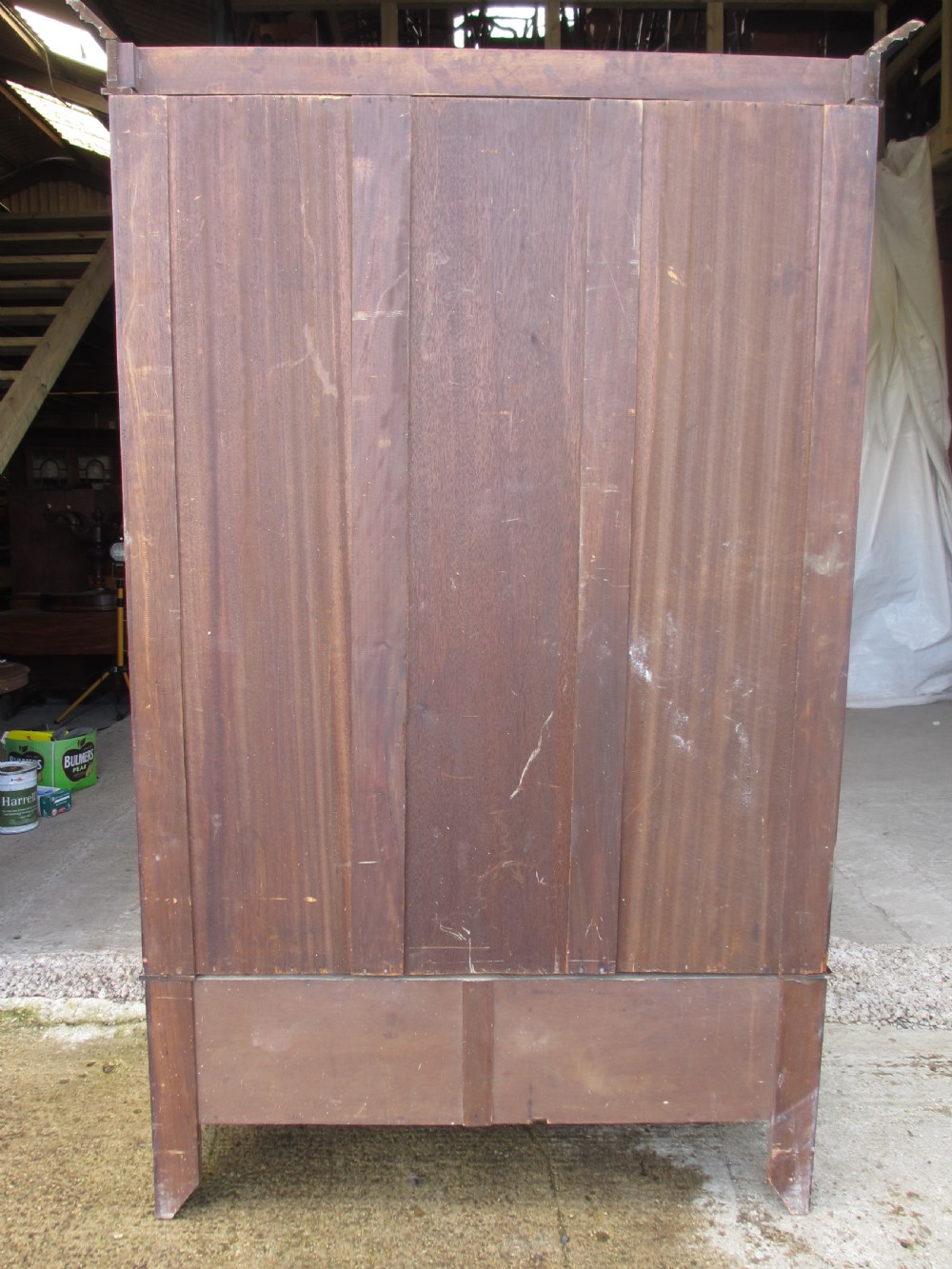 Edwardian inlaid mahogany Sheraton revival wardrobe  View XII