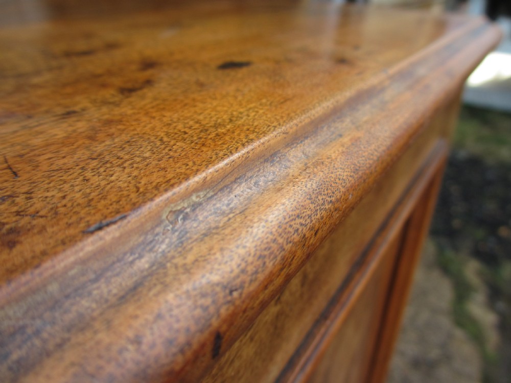 Victorian mahogany bedside cabinet with shelved interior  View V