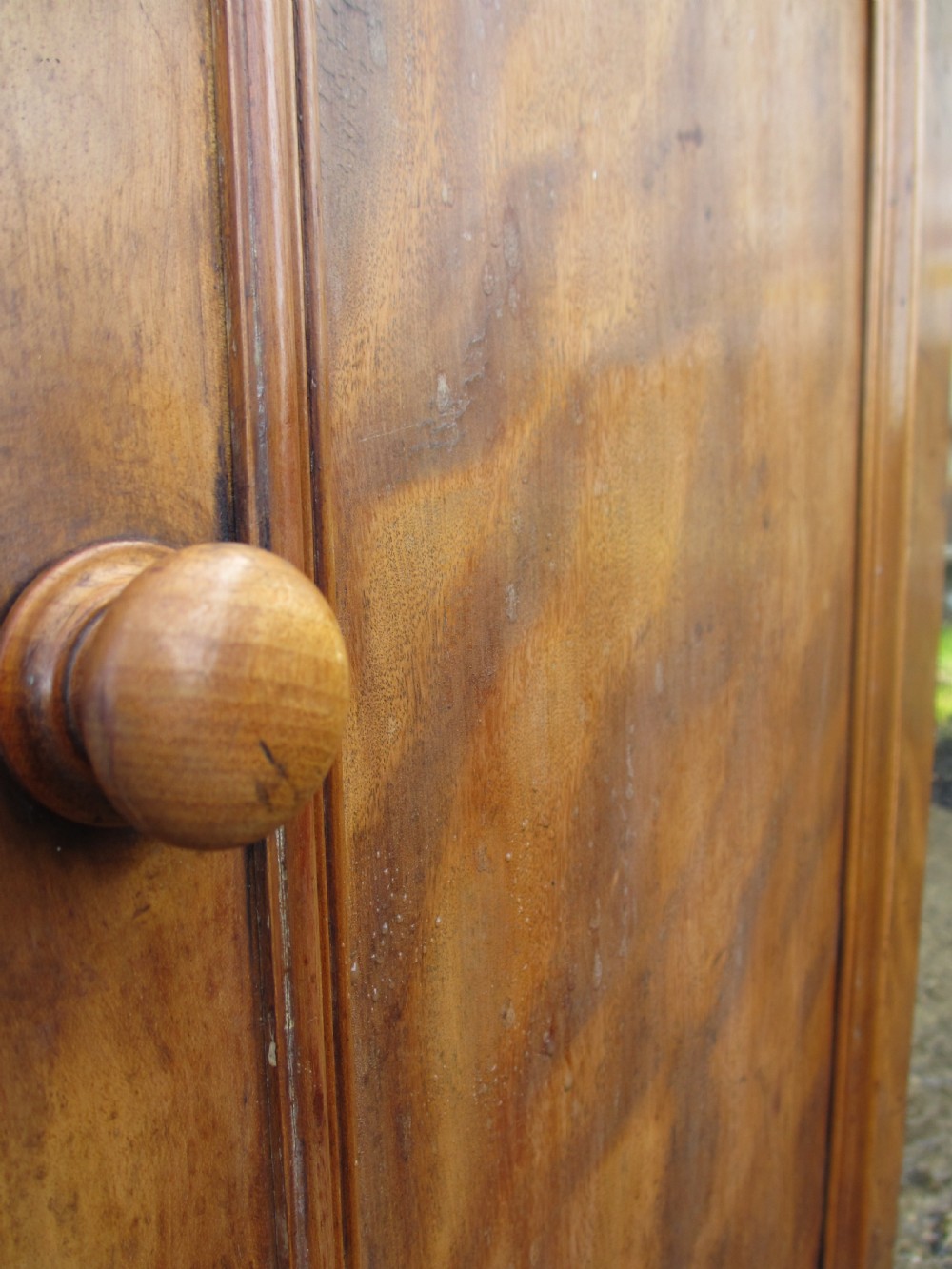 Victorian mahogany bedside cabinet with shelved interior  View VI