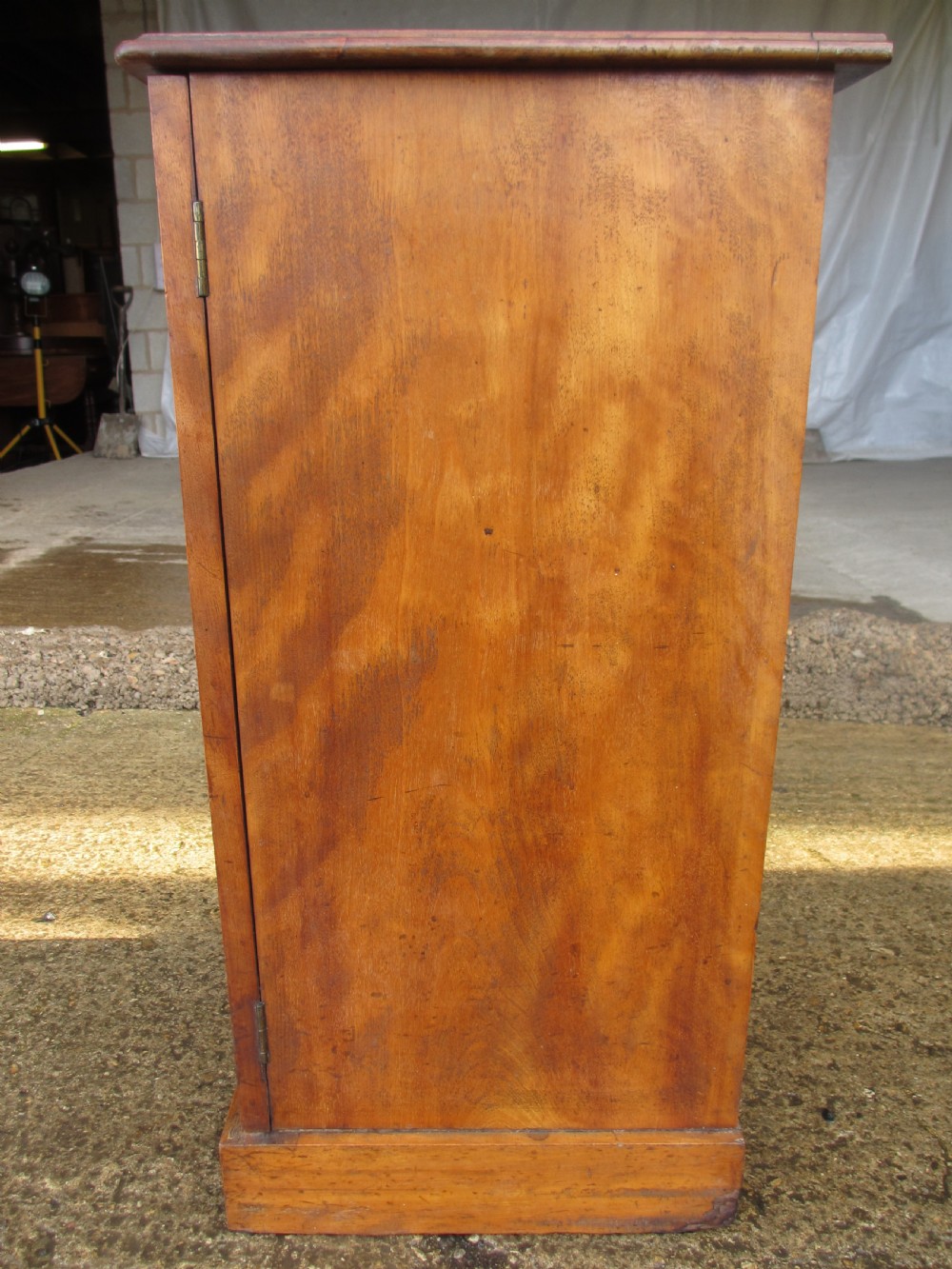 Victorian mahogany bedside cabinet with shelved interior  View XI