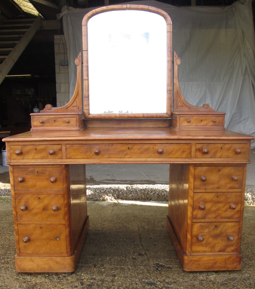 Victorian mahogany twin pedestal duchess dressing table 
