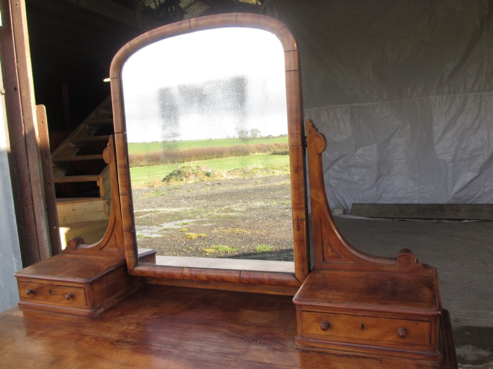Victorian mahogany twin pedestal duchess dressing table  View III