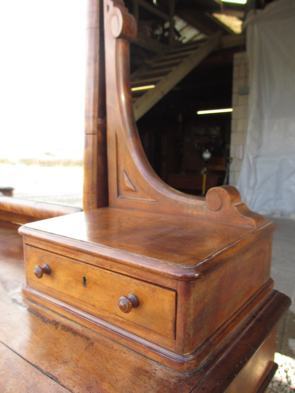 Victorian mahogany twin pedestal duchess dressing table  View IV