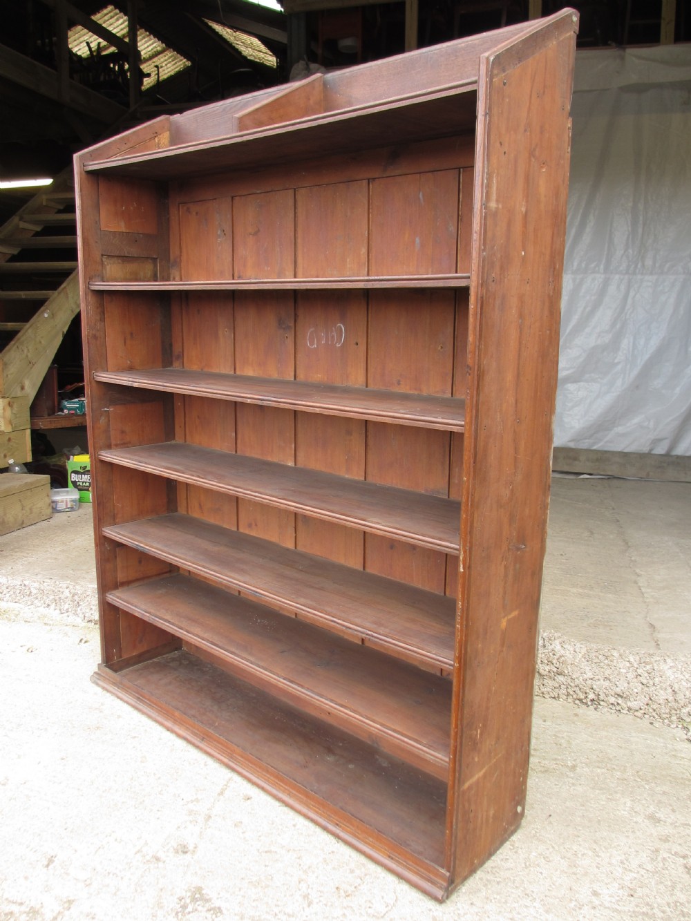 Large 19th century oak 6 tier bookcase  View III