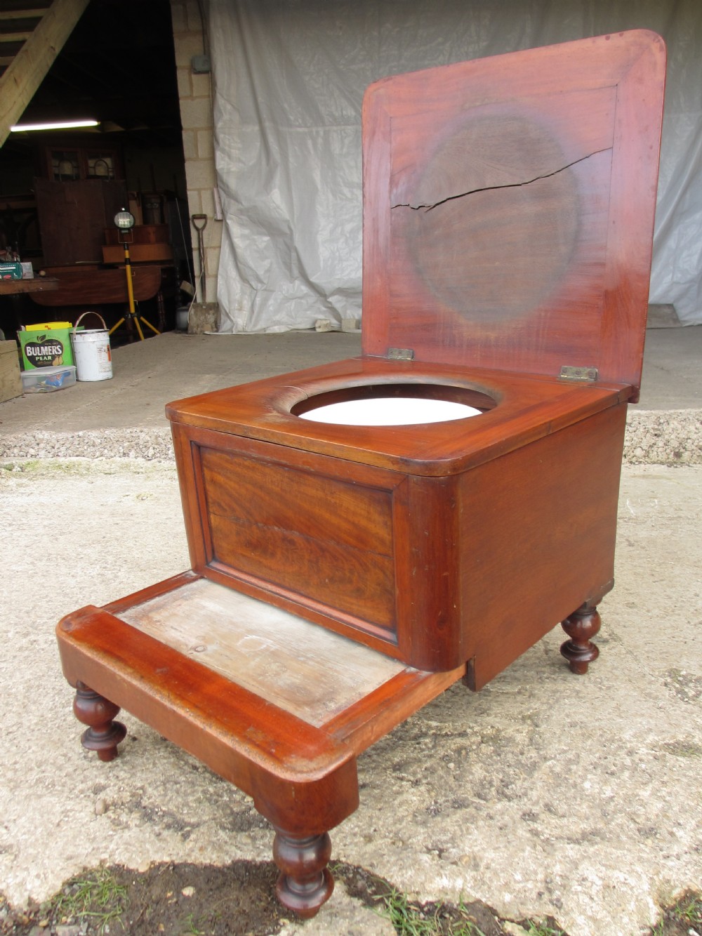 Victorian mahogany bedroom commode View VI