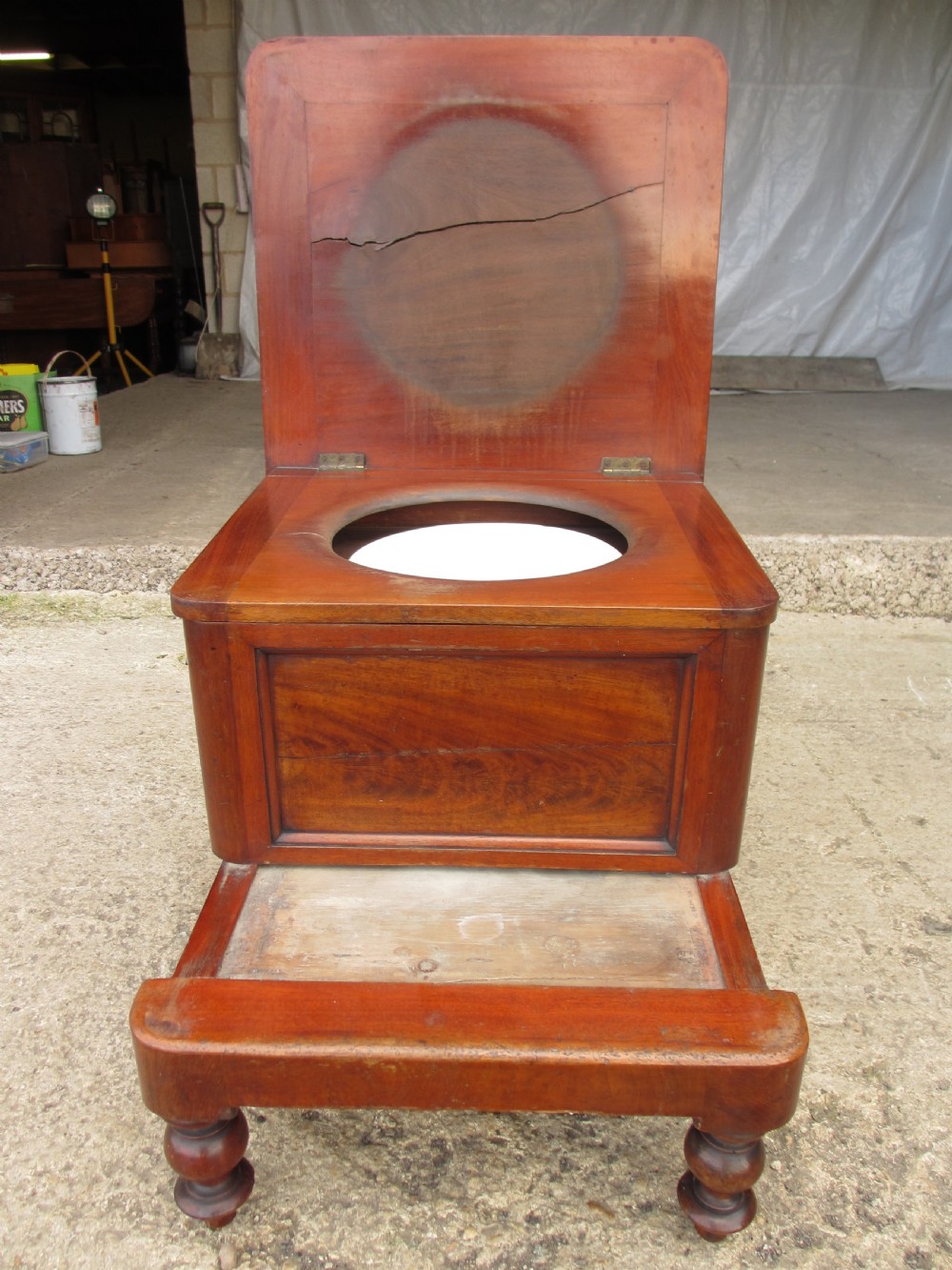 Victorian mahogany bedroom commode View VII