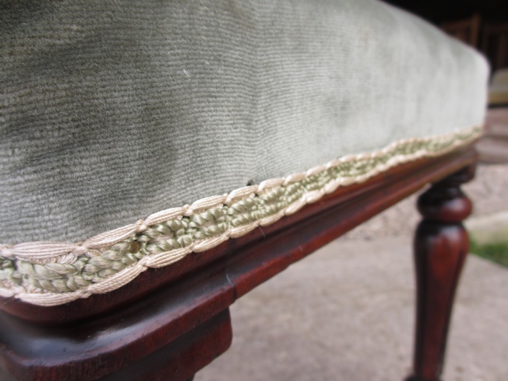 Set of four Victorian mahogany upholstered chairs View VIII
