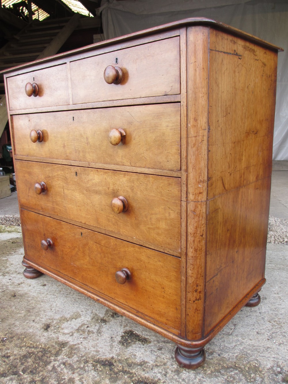 Victorian  Mahogany 4 tier chest of drawers View II