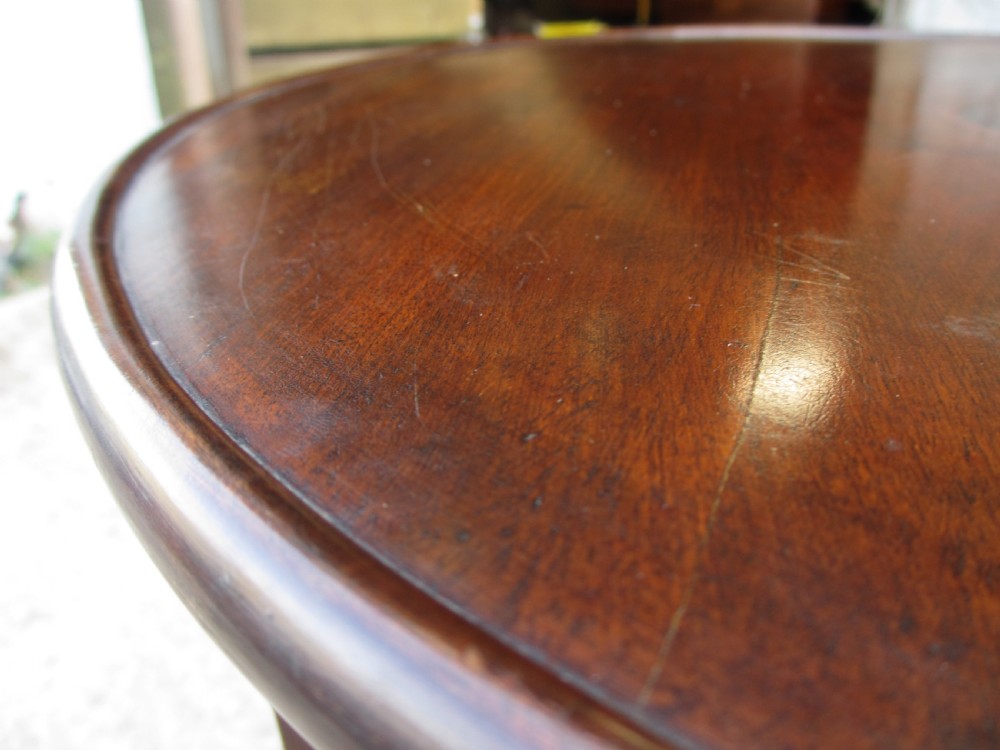 19th Century small Mahogany round top occasional table View V