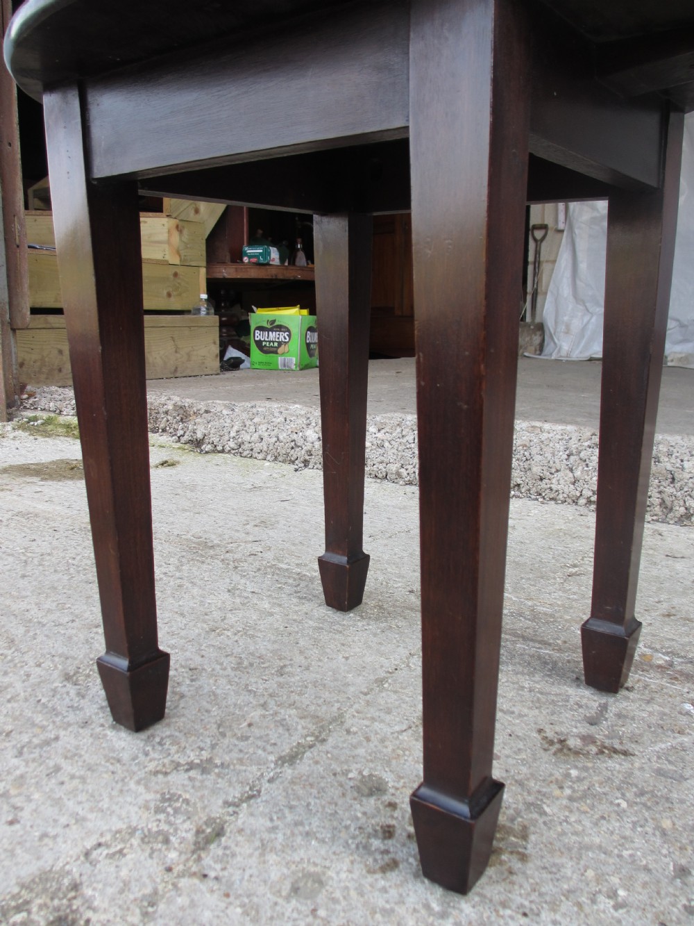 19th Century small Mahogany round top occasional table View VI