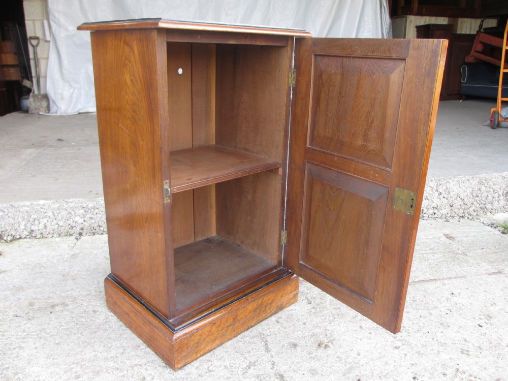Victorian Mahogany and Walnut bedside pot cupboard View VII