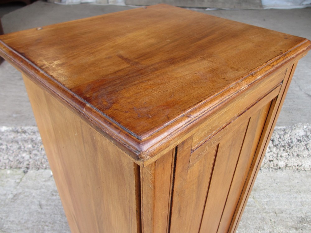 Victorian Mahogany and Walnut bedside pot cupboard  View III