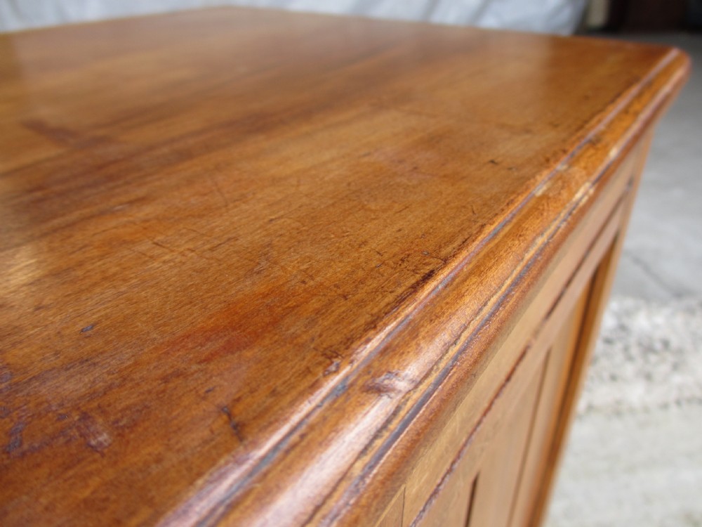 Victorian Mahogany and Walnut bedside pot cupboard  View IV