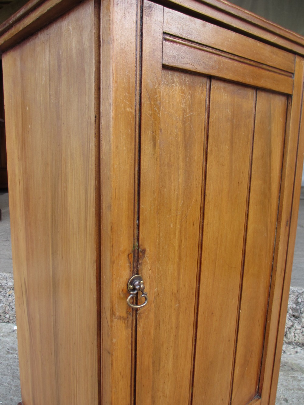 Victorian Mahogany and Walnut bedside pot cupboard  View V