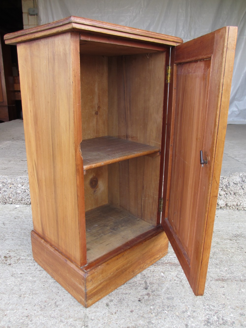Victorian Mahogany and Walnut bedside pot cupboard  View IX