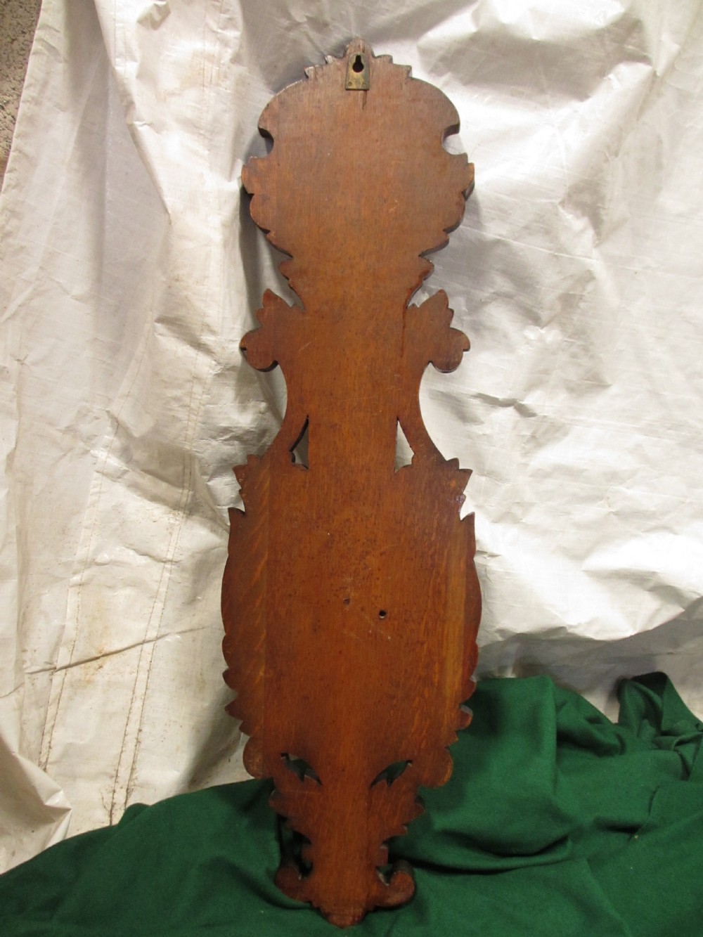 Lovely Victorian carved Oak wheel barometer by Brannon London  View XII