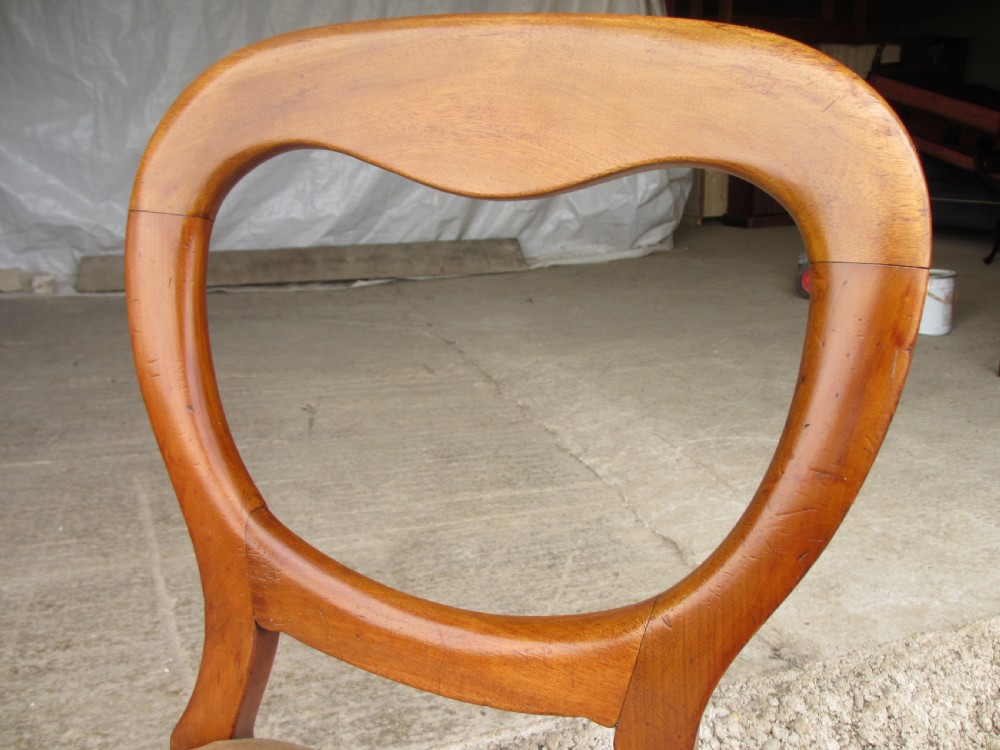 Set of 6 Victorian Walnut balloon back dining chairs View VI