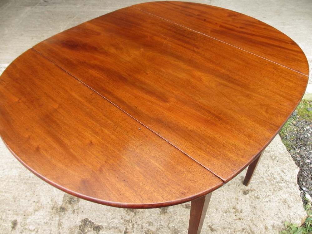 19th century mahogany drop-leaf twin drawer Pembroke dining table View IV