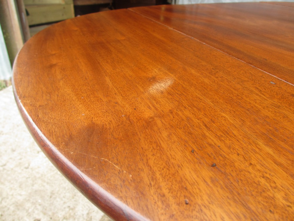 19th century mahogany drop-leaf twin drawer Pembroke dining table View VI