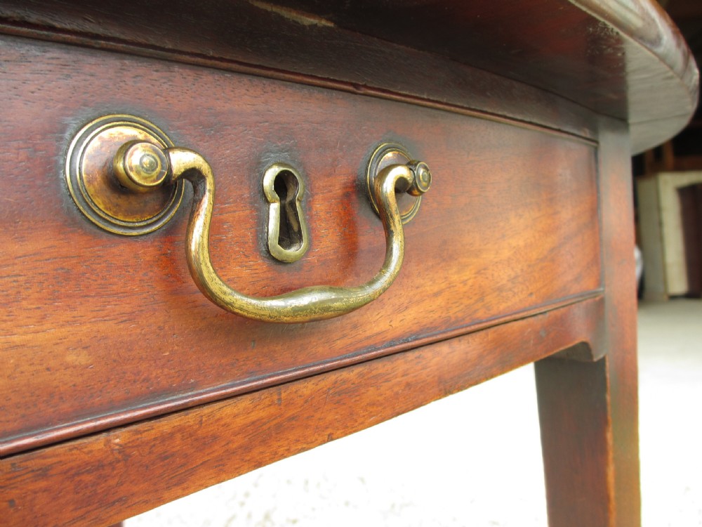 19th century mahogany drop-leaf twin drawer Pembroke dining table View VII