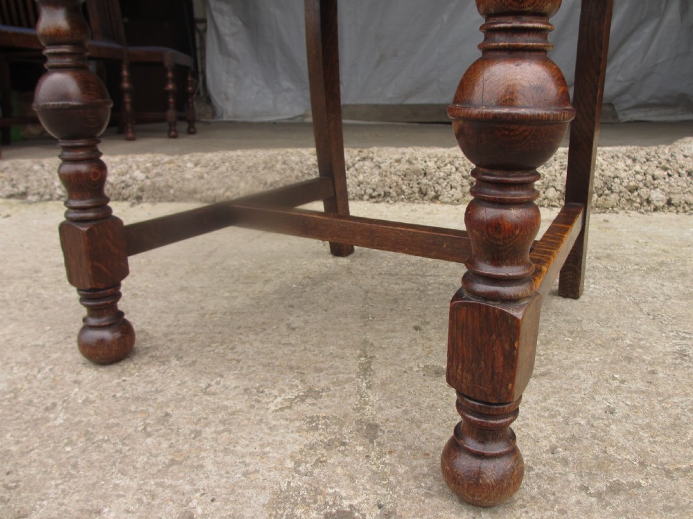 Four late 19th century oak slat back dining chairs  View X