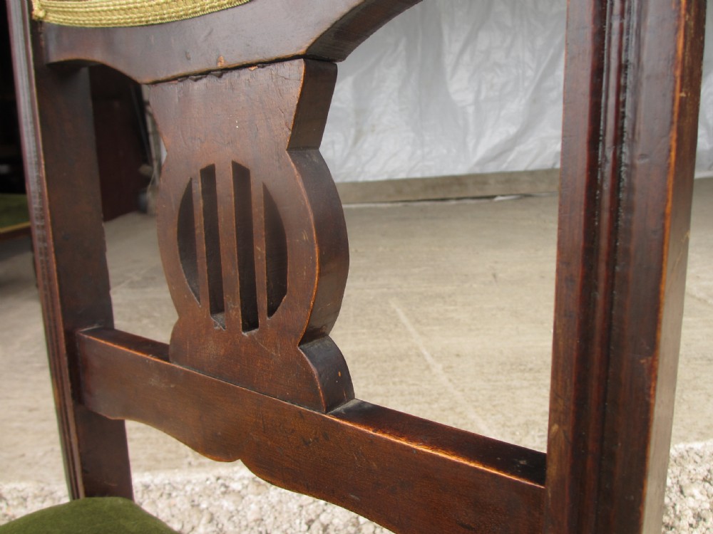 Four Victorian mahogany Art Nouveau dining chairs View VII