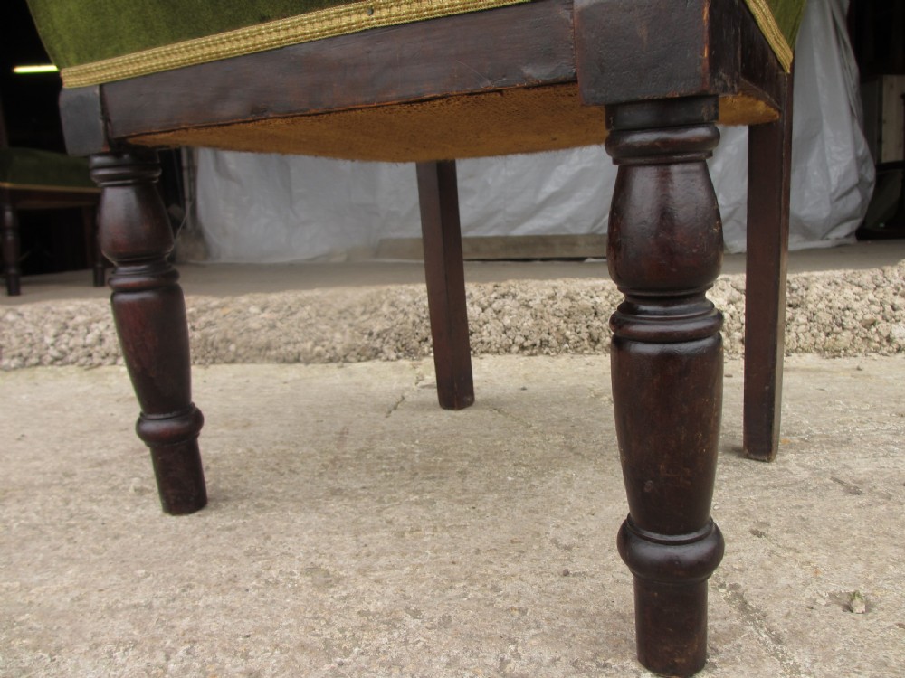 Four Victorian mahogany Art Nouveau dining chairs View IX