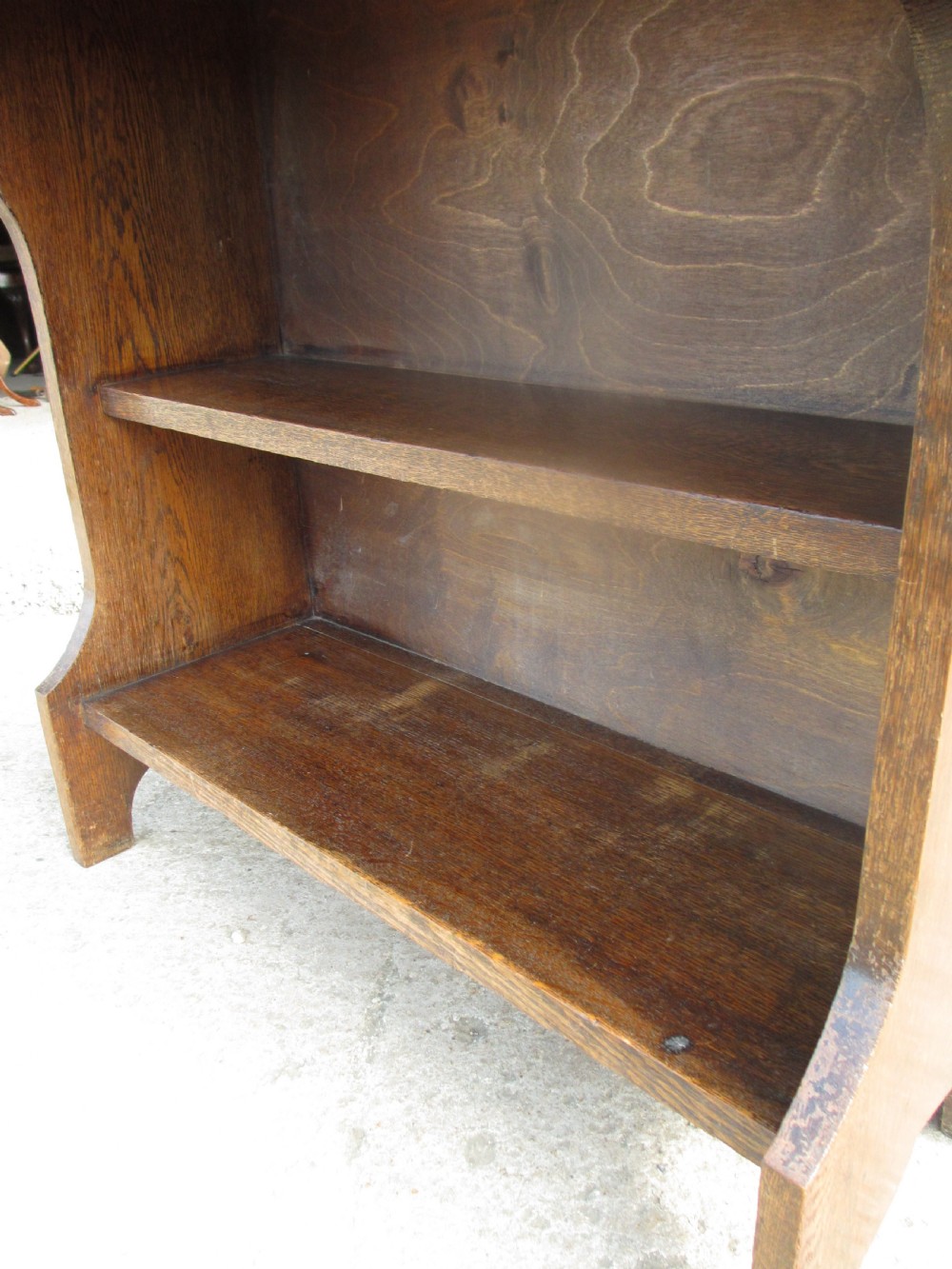 Edwardian oak bureau bookcase with lockable work station View V