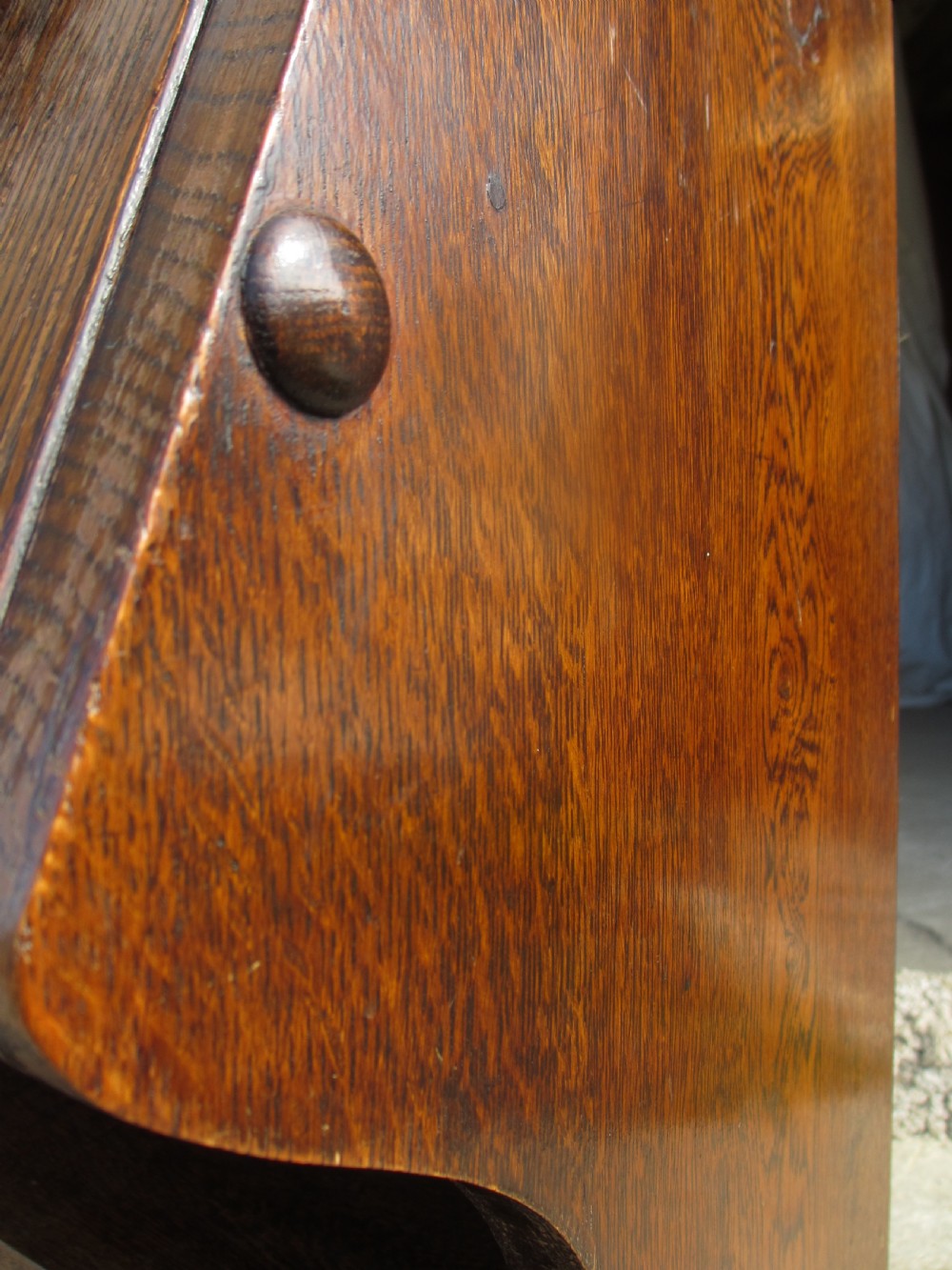 Edwardian oak bureau bookcase with lockable work station View VI