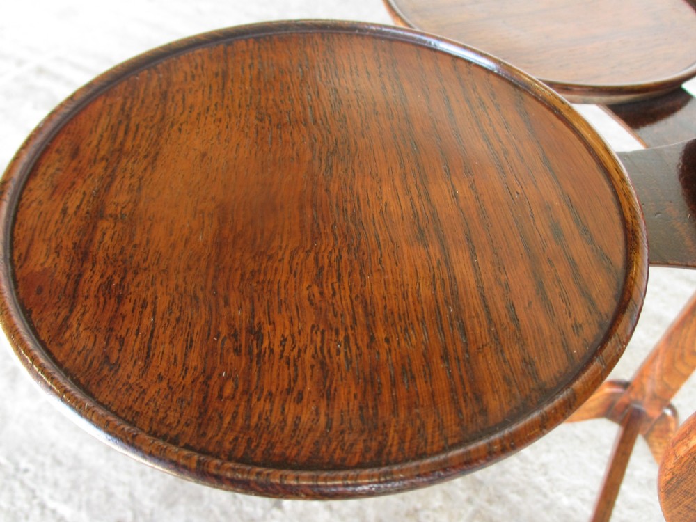 Unusual Victorian oak folding swivel cake stand View VII