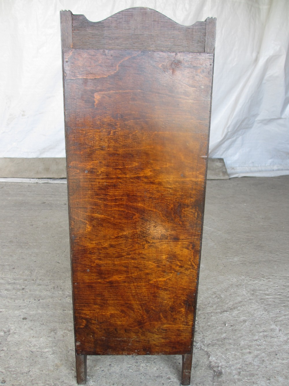 Edwardian slender oak bookcase with fifteen volumes of Dickens View IV