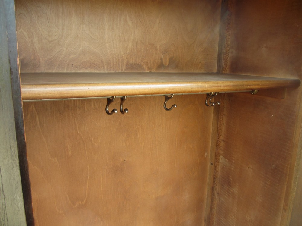 Early 20th century oak canted cornered hall cupboard View X
