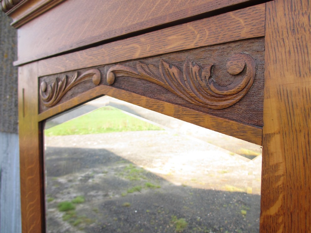 Late 19th century golden oak compactum wardrobe View V