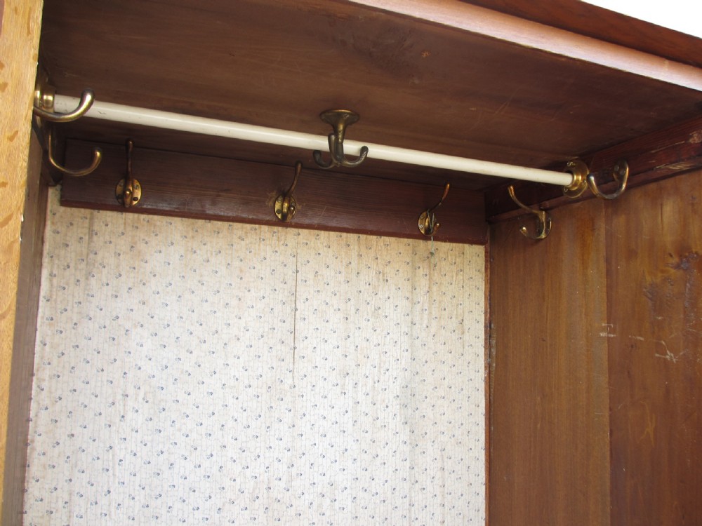Late 19th century golden oak compactum wardrobe View X