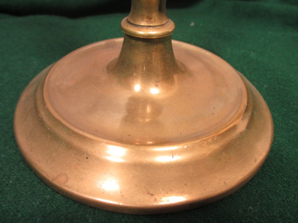 Pair of Victorian brass barley twist candle sticks View VII