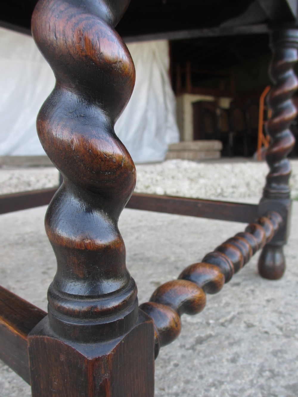 Pair of Victorian oak slat back dining chairs View VI